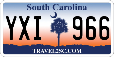 SC license plate YXI966