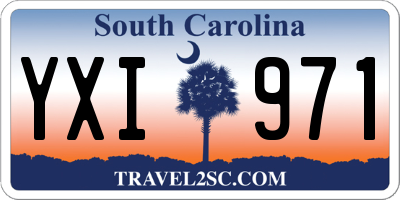 SC license plate YXI971