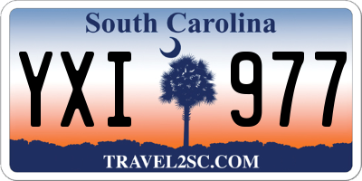 SC license plate YXI977