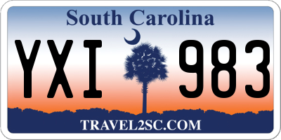 SC license plate YXI983