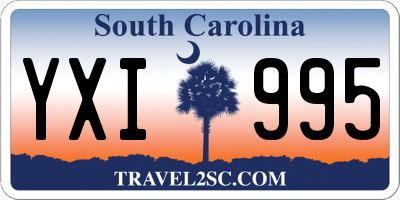 SC license plate YXI995