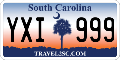 SC license plate YXI999