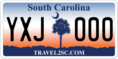 SC license plate YXJ000