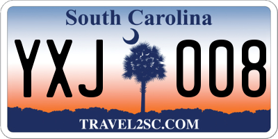 SC license plate YXJ008