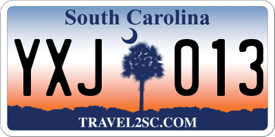 SC license plate YXJ013