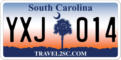 SC license plate YXJ014