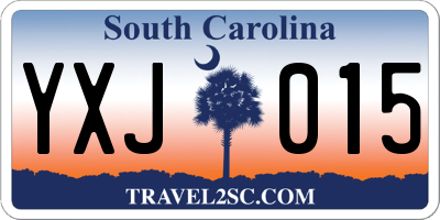SC license plate YXJ015