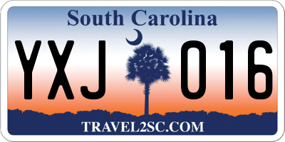 SC license plate YXJ016