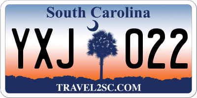 SC license plate YXJ022