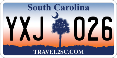 SC license plate YXJ026