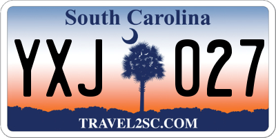 SC license plate YXJ027