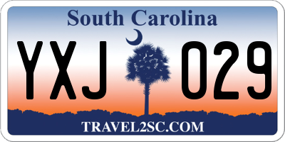 SC license plate YXJ029