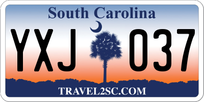 SC license plate YXJ037