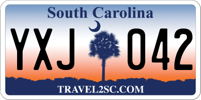 SC license plate YXJ042