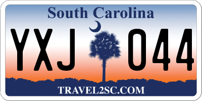 SC license plate YXJ044