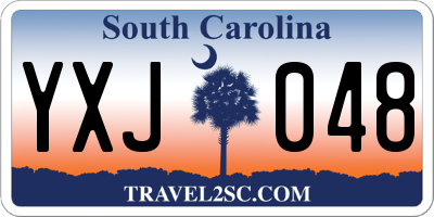 SC license plate YXJ048