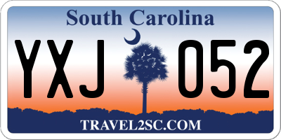 SC license plate YXJ052
