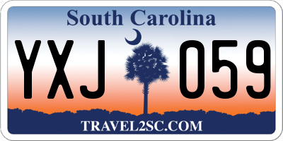 SC license plate YXJ059