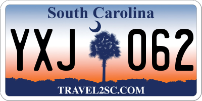 SC license plate YXJ062