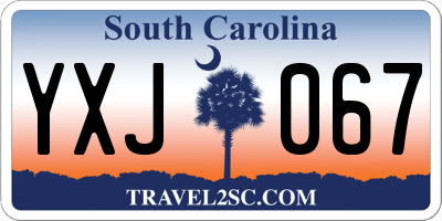 SC license plate YXJ067