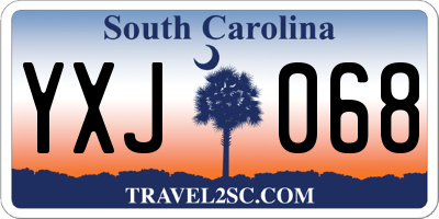 SC license plate YXJ068