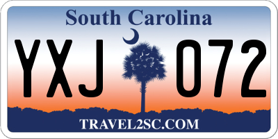 SC license plate YXJ072