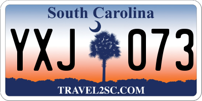 SC license plate YXJ073