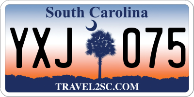 SC license plate YXJ075