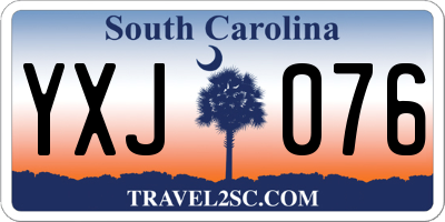 SC license plate YXJ076