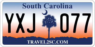 SC license plate YXJ077