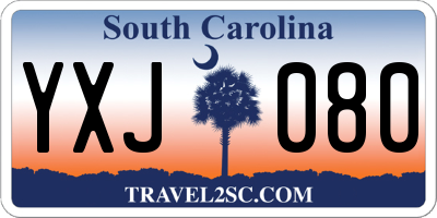 SC license plate YXJ080