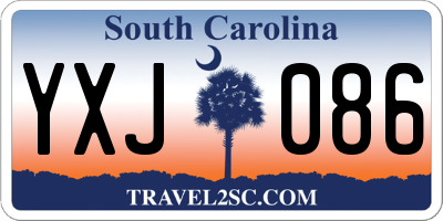 SC license plate YXJ086