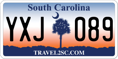 SC license plate YXJ089