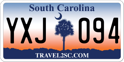 SC license plate YXJ094