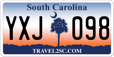 SC license plate YXJ098