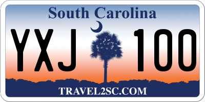 SC license plate YXJ100