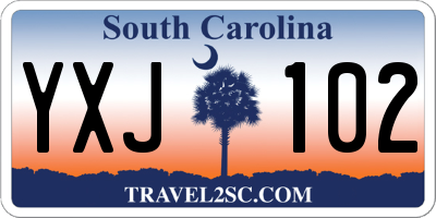 SC license plate YXJ102