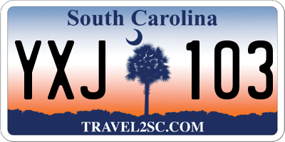 SC license plate YXJ103