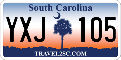 SC license plate YXJ105