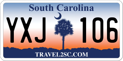 SC license plate YXJ106