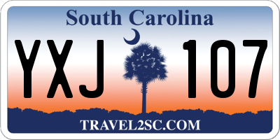 SC license plate YXJ107