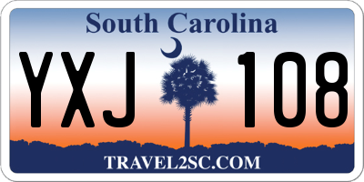 SC license plate YXJ108