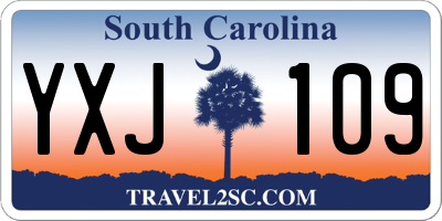 SC license plate YXJ109