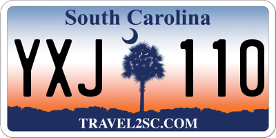SC license plate YXJ110