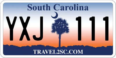 SC license plate YXJ111
