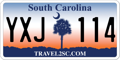 SC license plate YXJ114