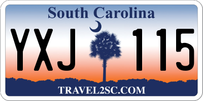 SC license plate YXJ115