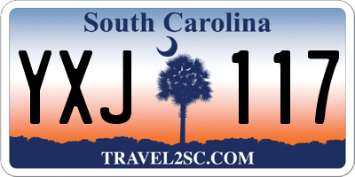 SC license plate YXJ117