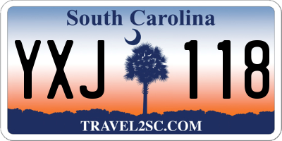 SC license plate YXJ118