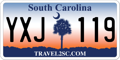 SC license plate YXJ119